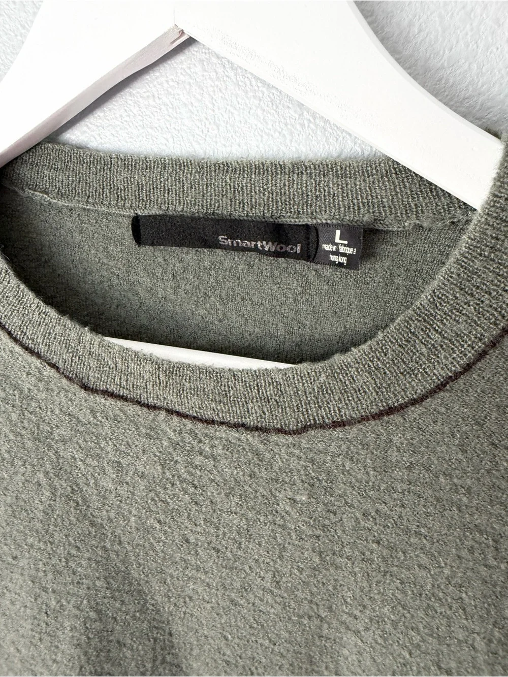 Smartwool sage green 100% merino wool long sleeve crewneck sweater Men’s sz L